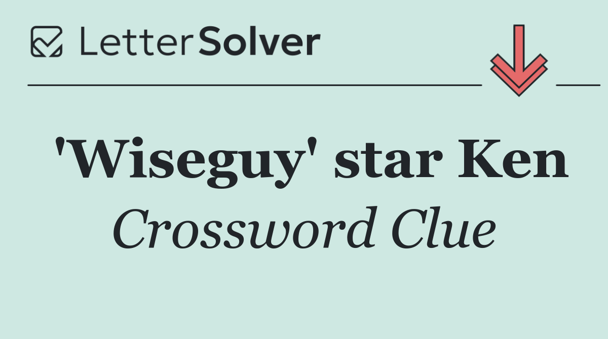 'Wiseguy' star Ken