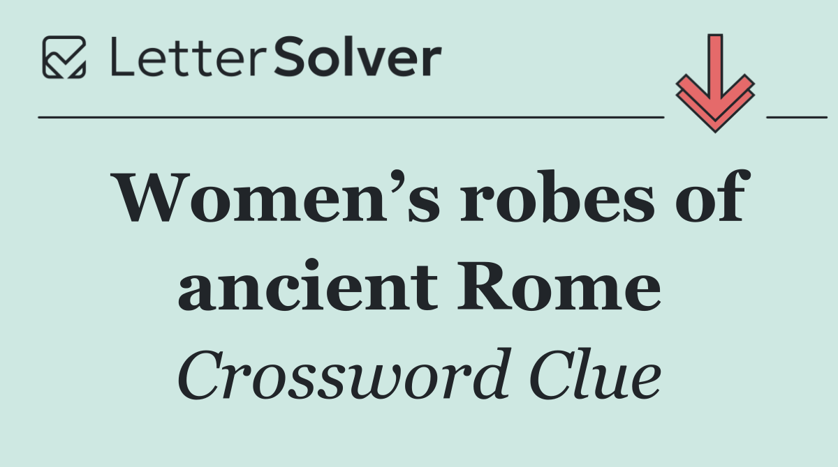 Women’s robes of ancient Rome