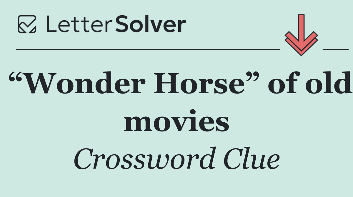 “Wonder Horse” of old movies