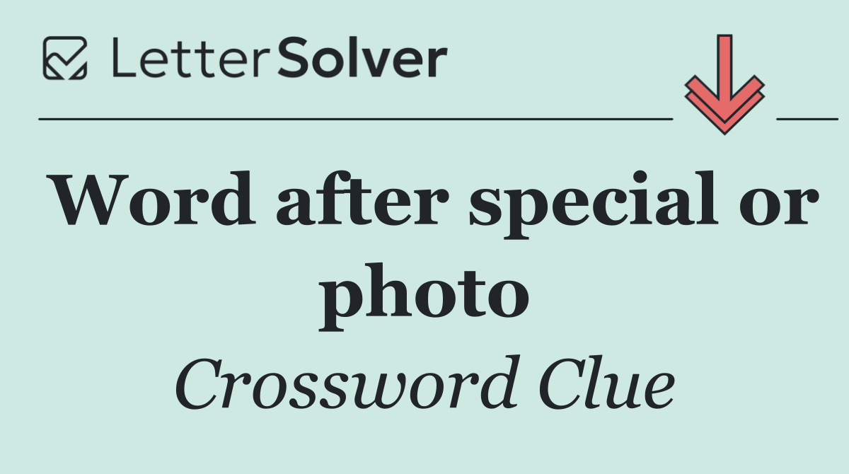 Word after special or photo