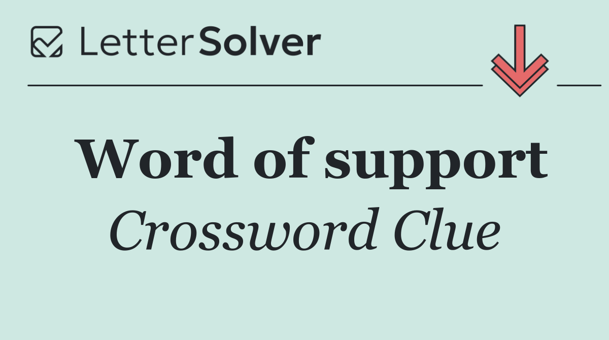 Word of support
