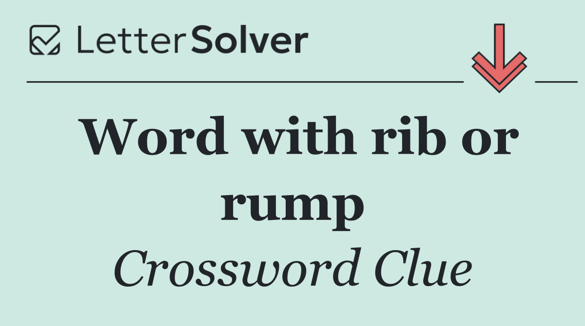 Word with rib or rump