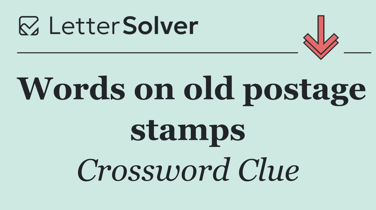 Words on old postage stamps