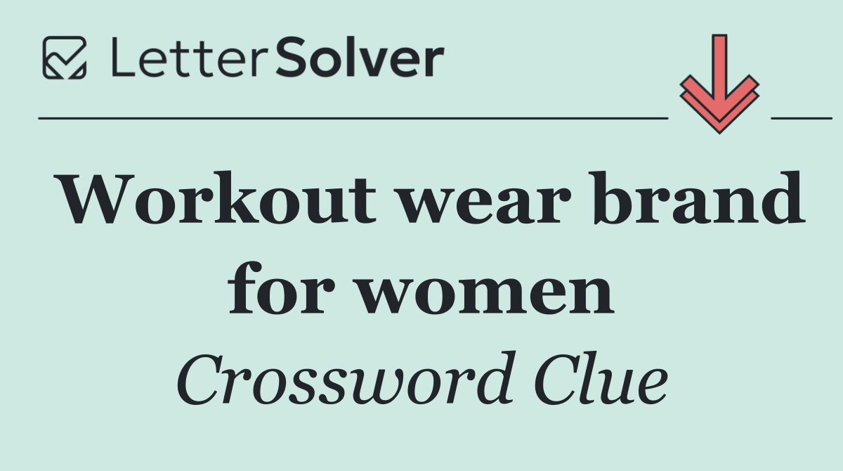 Workout wear brand for women