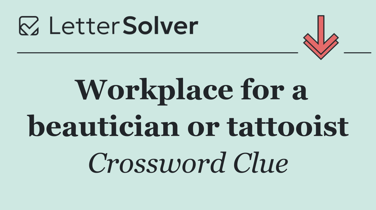 Workplace for a beautician or tattooist