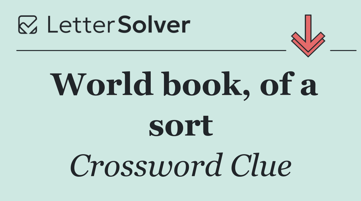 World book, of a sort