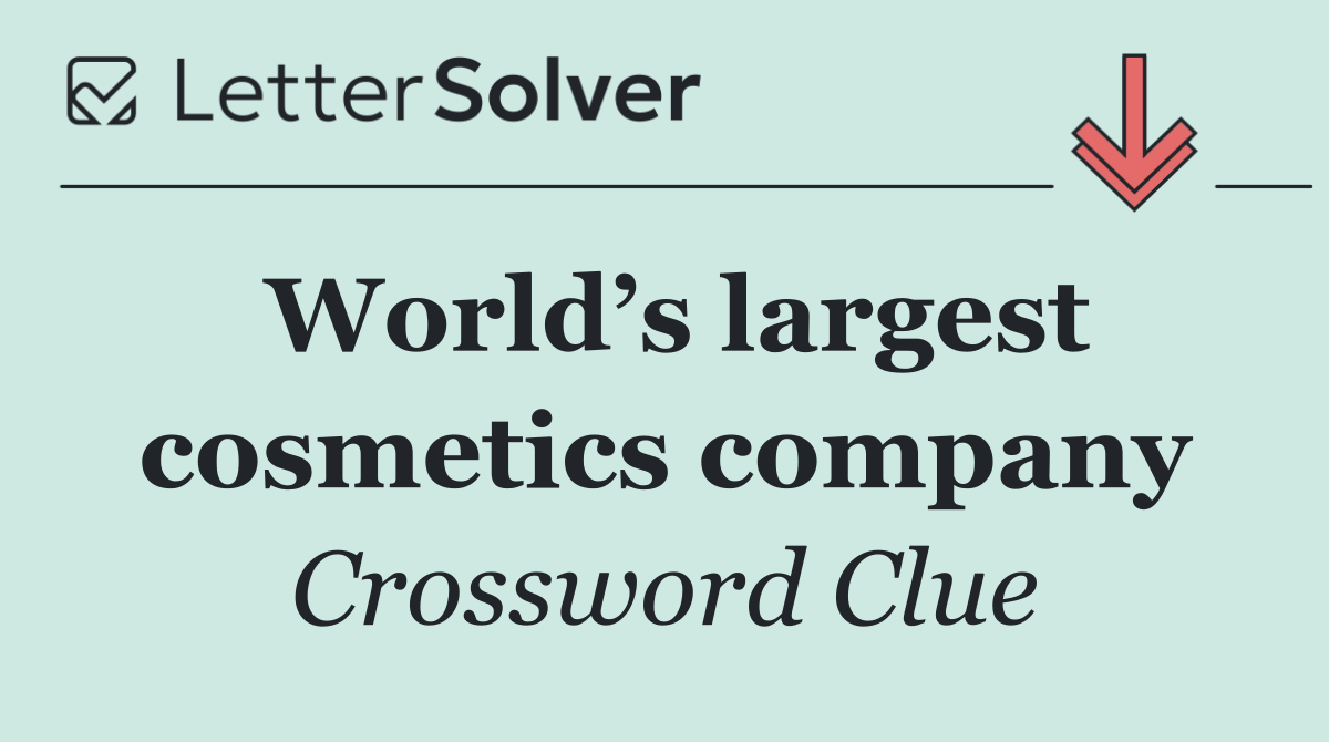 World’s largest cosmetics company