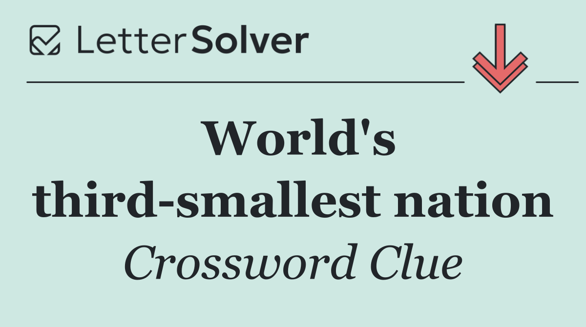 World's third smallest nation