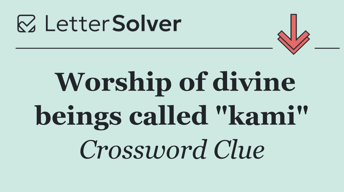 Worship of divine beings called "kami"