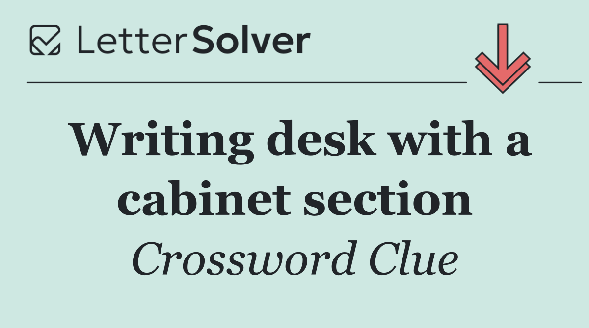 Writing desk with a cabinet section