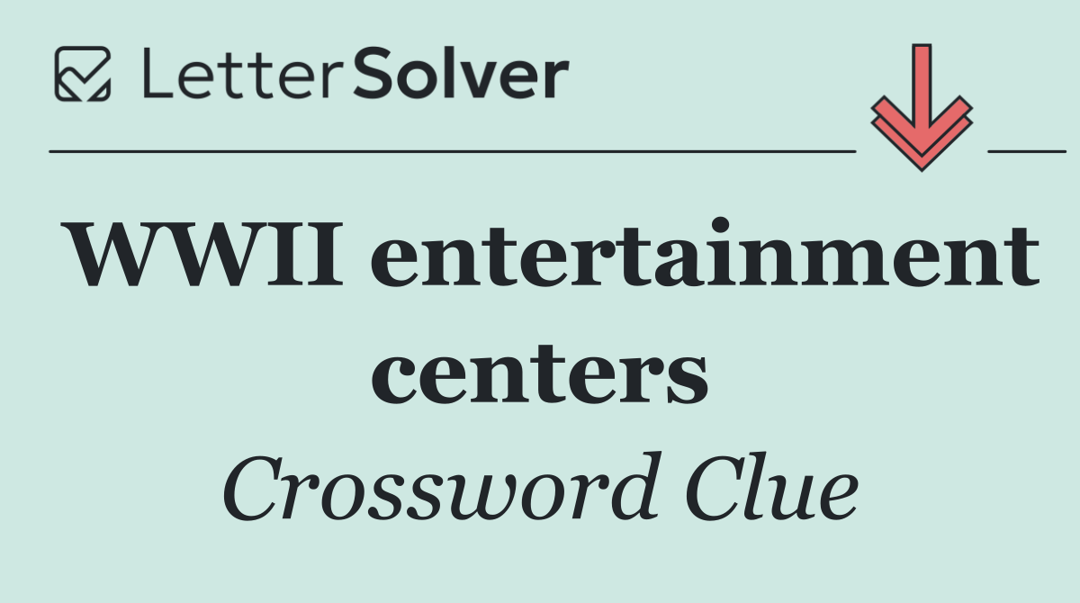 WWII entertainment centers