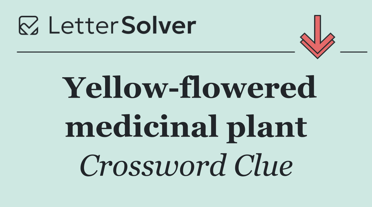 Yellow flowered medicinal plant