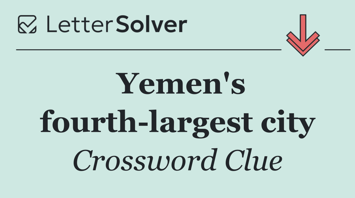 Yemen's fourth largest city