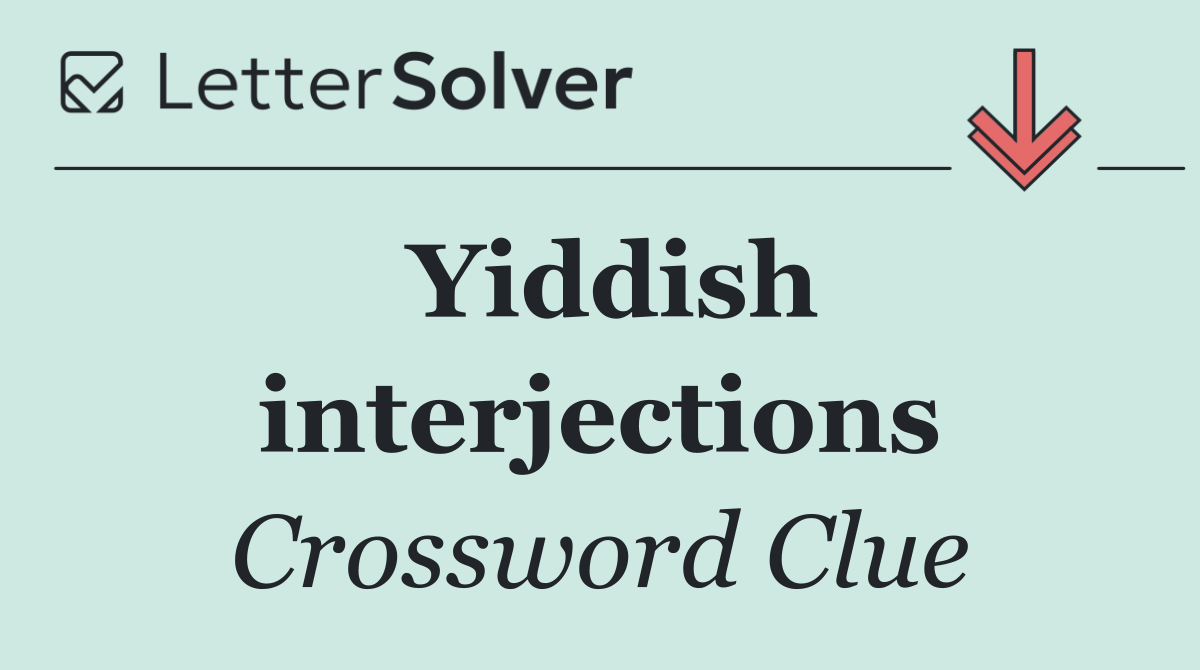 Yiddish interjections
