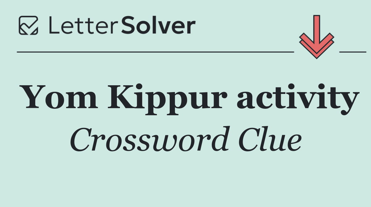 Yom Kippur activity