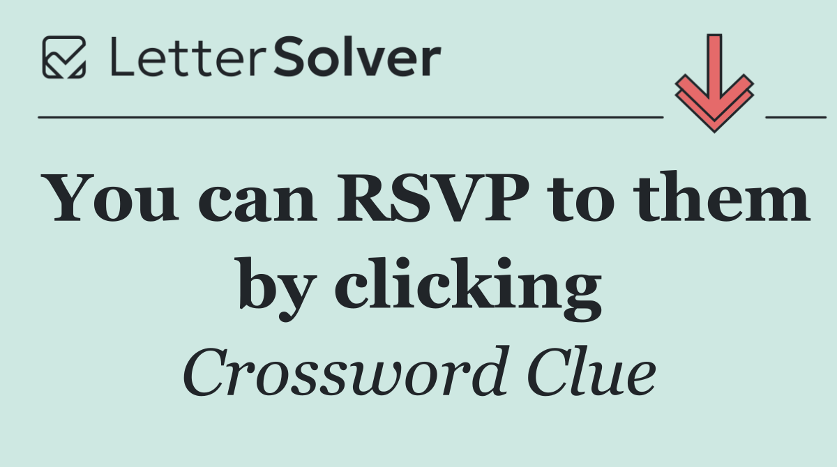 You can RSVP to them by clicking