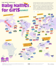 The Most Popular Baby Names In The World Mapped Digg